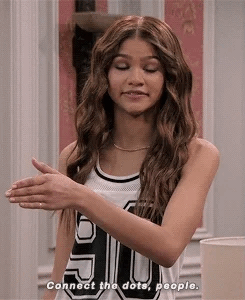 Zendaya saying "Connect The Dots, People"