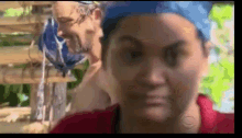 Sandra Diaz-Twine making a funny face on Survivor