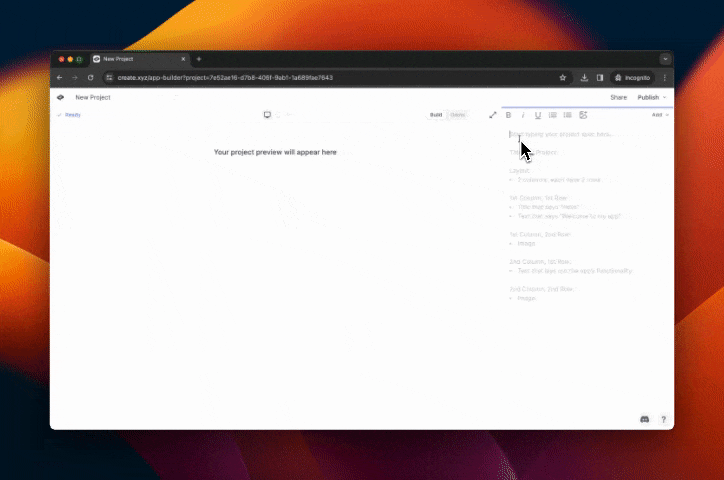 Press / for integrations