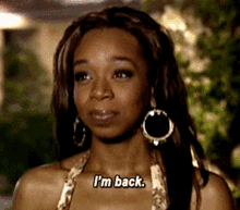 Tiffany "New York" Pollard saying "I'm back"