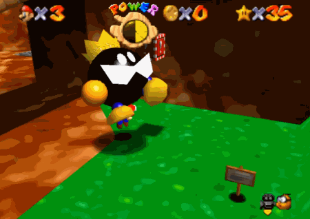 Mario 64 Bob-omb flying glitch