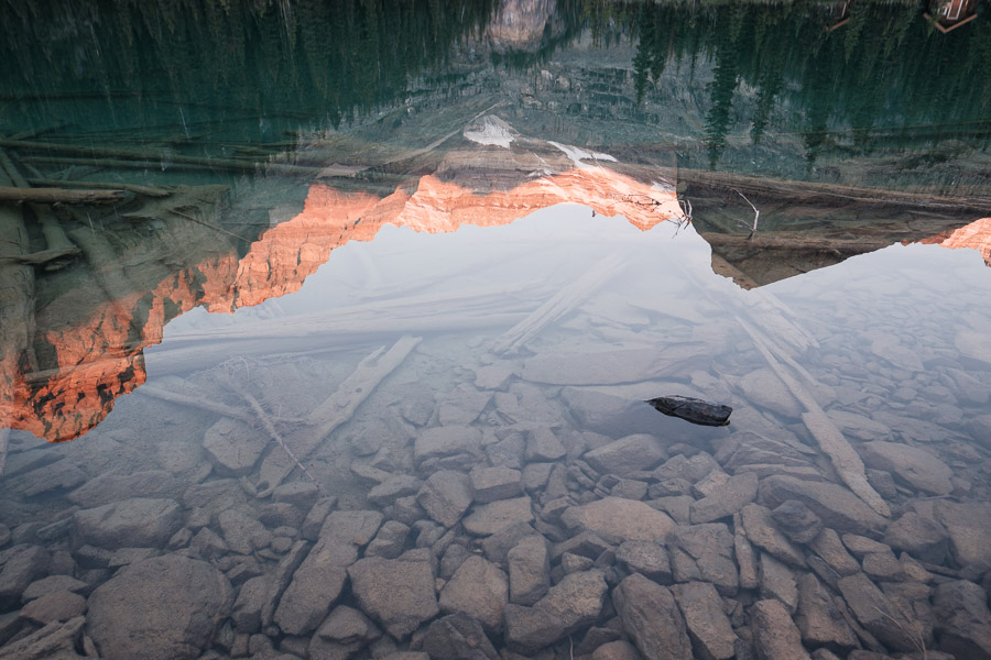 08 - Mountain reflection on placid water